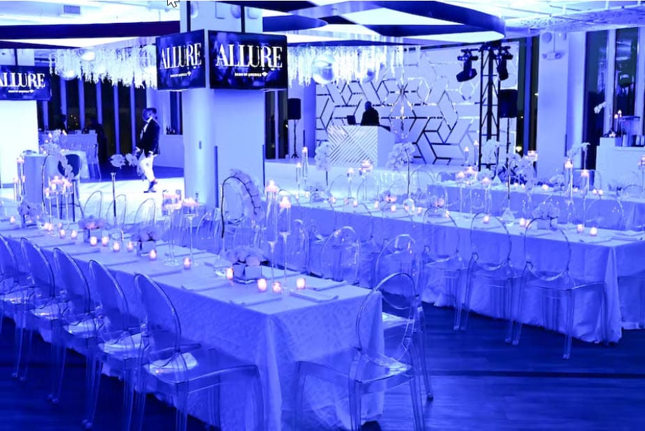 Ambient lighting formal event setup