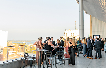 People on a terrace